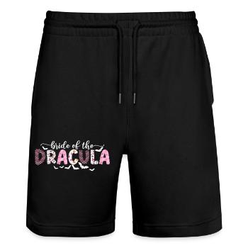 Lustiger Halloween-Junggesellenabschied - Braut - Stanley/Stella Unisex Bio Joggingshorts Trainer  - Schwarz - Vorne - Nik (191cm) & Marisol (170cm)