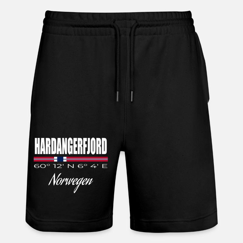 Hardangerfjord - Stanley/Stella Unisex Bio Joggingshorts Trainer - Schwarz