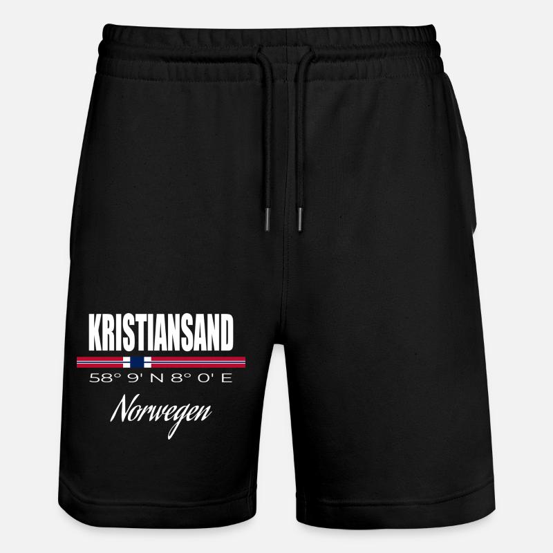 Kristiansand - Stanley/Stella Unisex Bio Joggingshorts Trainer  - Schwarz