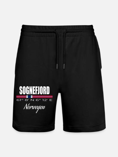 Sognefjord - Stanley/Stella Unisex Bio Joggingshorts Trainer  - Schwarz
