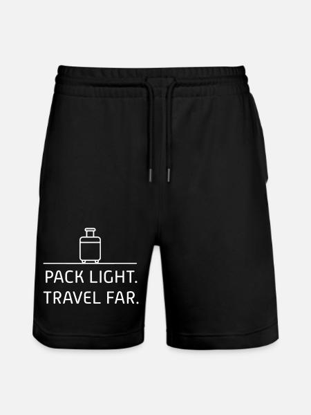 Reisezubehör mit Packlicht-Motiv - Stanley/Stella Unisex Bio Joggingshorts Trainer  - Schwarz