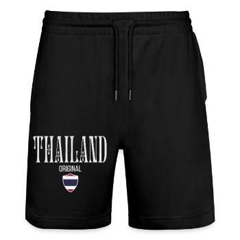 Originaire de Thaïlande, né en Thaïlande - Short de jogging bio TRAINER Stanley/Stella unisexe - noir - Devant - Nik (191cm) & Marisol (170cm)
