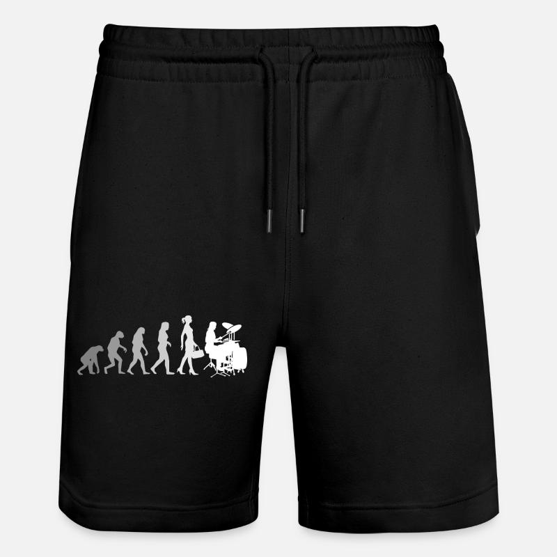 Evolution Schlagzeugerin Percussion Drummer - Stanley/Stella Trainer Unisex Organic Jogging Shorts - black