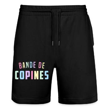 Girlfriend Gang Geschenk für Freunde mit Humor - Stanley/Stella Unisex Bio Joggingshorts Trainer  - Schwarz - Vorne - Nik (191cm) & Marisol (170cm)