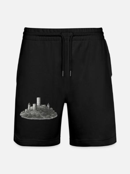 The Nürburg (white) - Stanley/Stella Trainer Unisex Organic Jogging Shorts - black