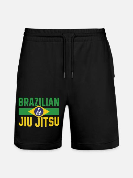 Martial Arts Funny Brazilian Jiu-Jitsu BJJ - Stanley/Stella Trainer Unisex Organic Jogging Shorts - black