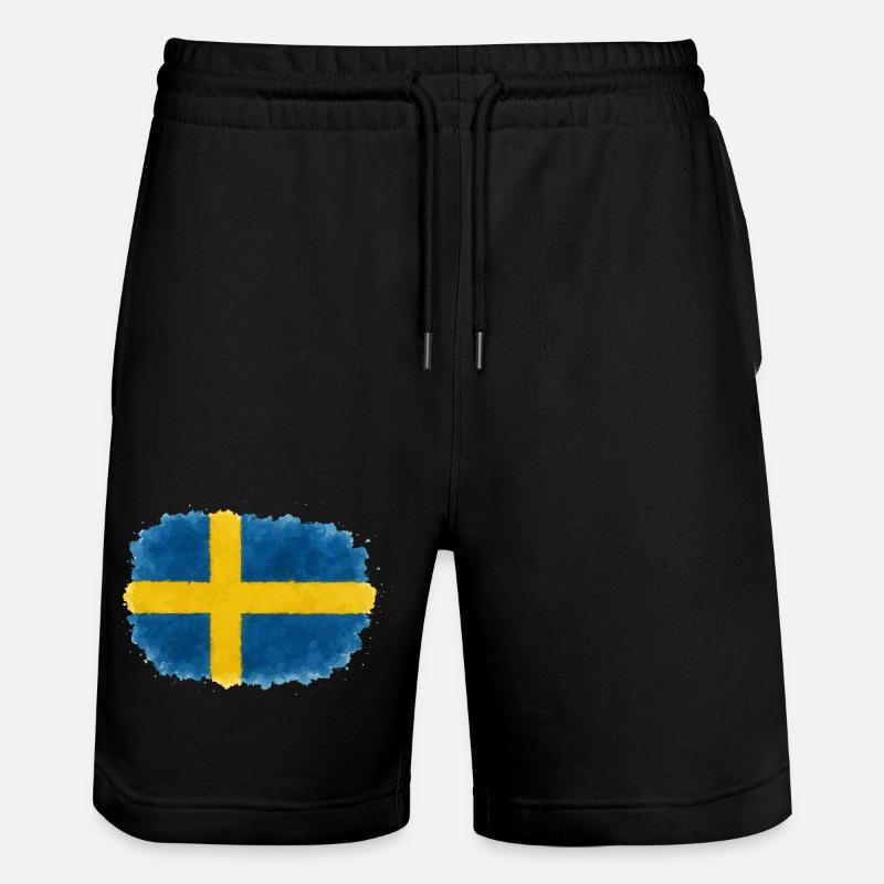 tache sur le drapeau suédois - Short de jogging bio TRAINER Stanley/Stella unisexe - noir