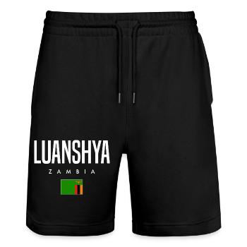 Luanshya Sambia - Stanley/Stella Unisex Bio Joggingshorts Trainer  - Schwarz - Vorne - Nik (191cm) & Marisol (170cm)