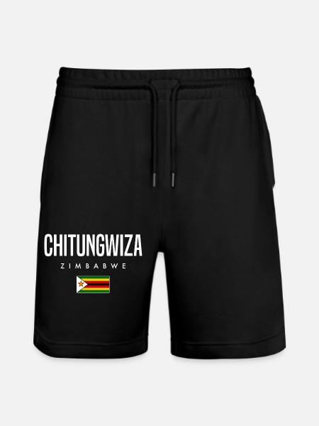 Chitungwiza Zimbabwe - Stanley/Stella Trainer Unisex Organic Jogging Shorts - black