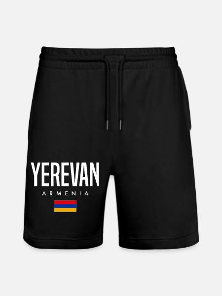 Yerevan, Armenia - Stanley/Stella Trainer Unisex Organic Jogging Shorts - black