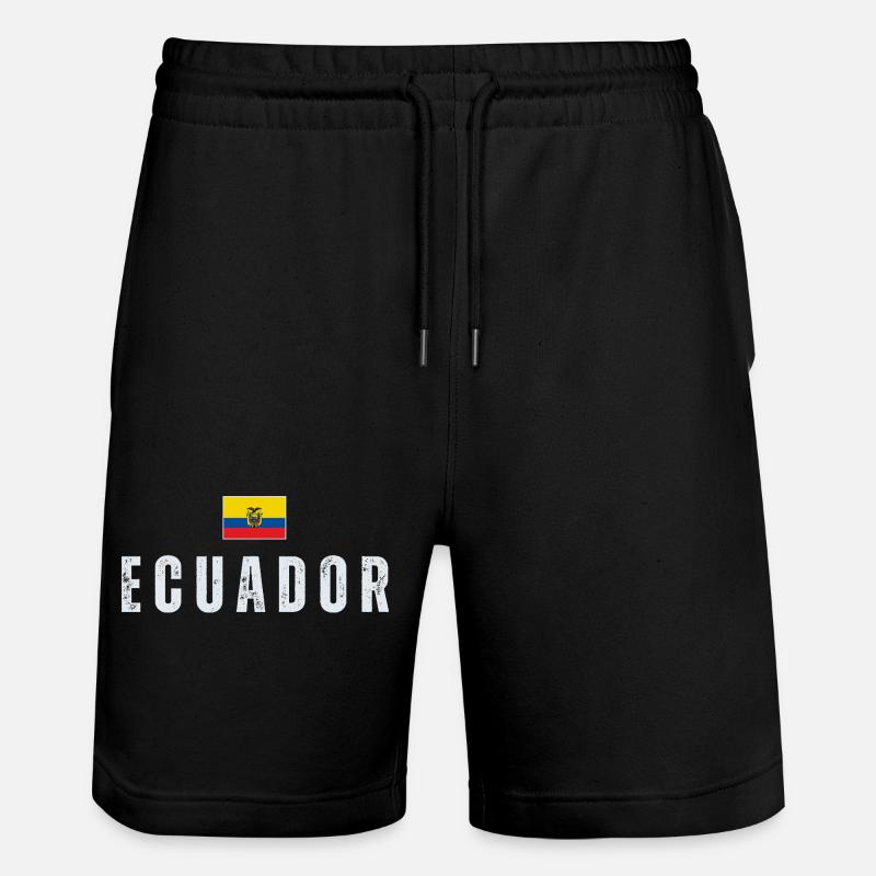 Drapeau de l'Équateur, j'aime l'Équateur - Short de jogging bio TRAINER Stanley/Stella unisexe - noir