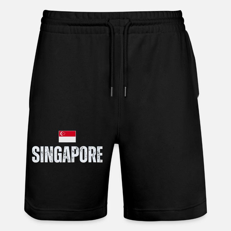 J'aime Singapour, la fierté singapourienne - Short de jogging bio TRAINER Stanley/Stella unisexe - noir