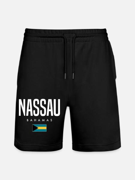 Nassau Bahamas - Stanley/Stella Trainer Unisex Organic Jogging Shorts - black