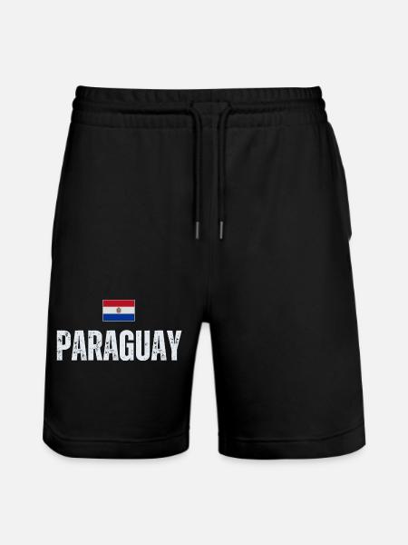 Paraguayan flag, Paraguayan pride - Stanley/Stella Trainer Unisex Organic Jogging Shorts - black