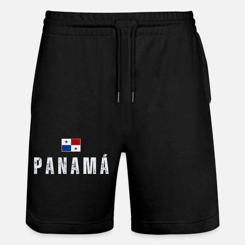 Drapeau du Panama, J’aime le Panama - Short de jogging bio TRAINER Stanley/Stella unisexe - noir