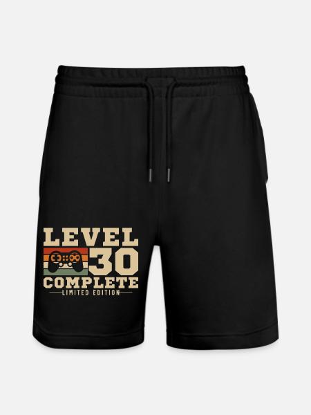 Level 30 completed - Stanley/Stella Trainer Unisex Organic Jogging Shorts - black
