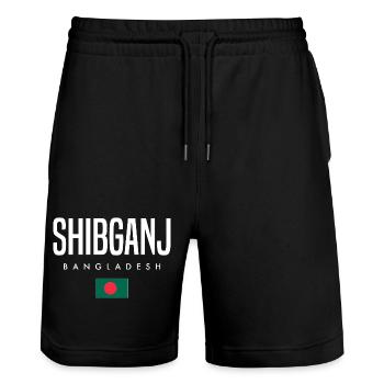 Shibganj Bangladesch - Stanley/Stella Unisex Bio Joggingshorts Trainer  - Schwarz - Vorne - Nik (191cm) & Marisol (170cm)