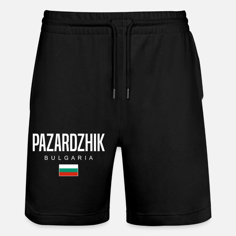 Pazardzhik Bulgarien - Stanley/Stella Unisex Bio Joggingshorts Trainer  - Schwarz