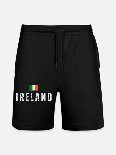 Flag of Ireland, Irish Pride - Stanley/Stella Trainer Unisex Organic Jogging Shorts - black