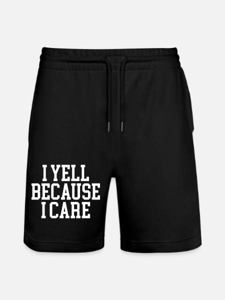 I scream 'cause I care - Stanley/Stella Trainer Unisex Organic Jogging Shorts - black