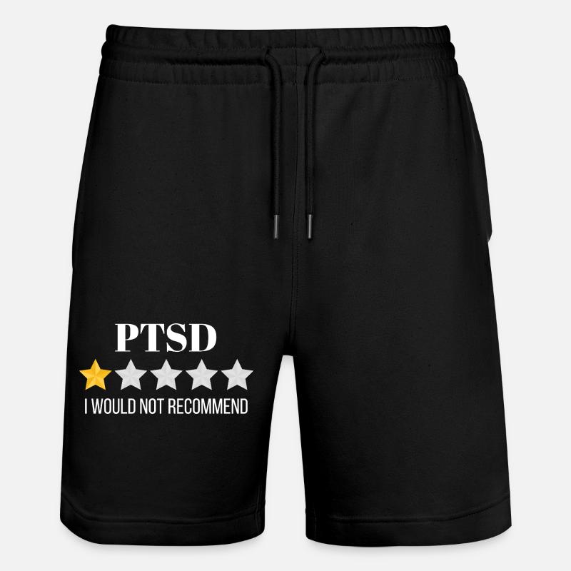 Motif abstrait vif de vagues océaniques - Short de jogging bio TRAINER Stanley/Stella unisexe - noir