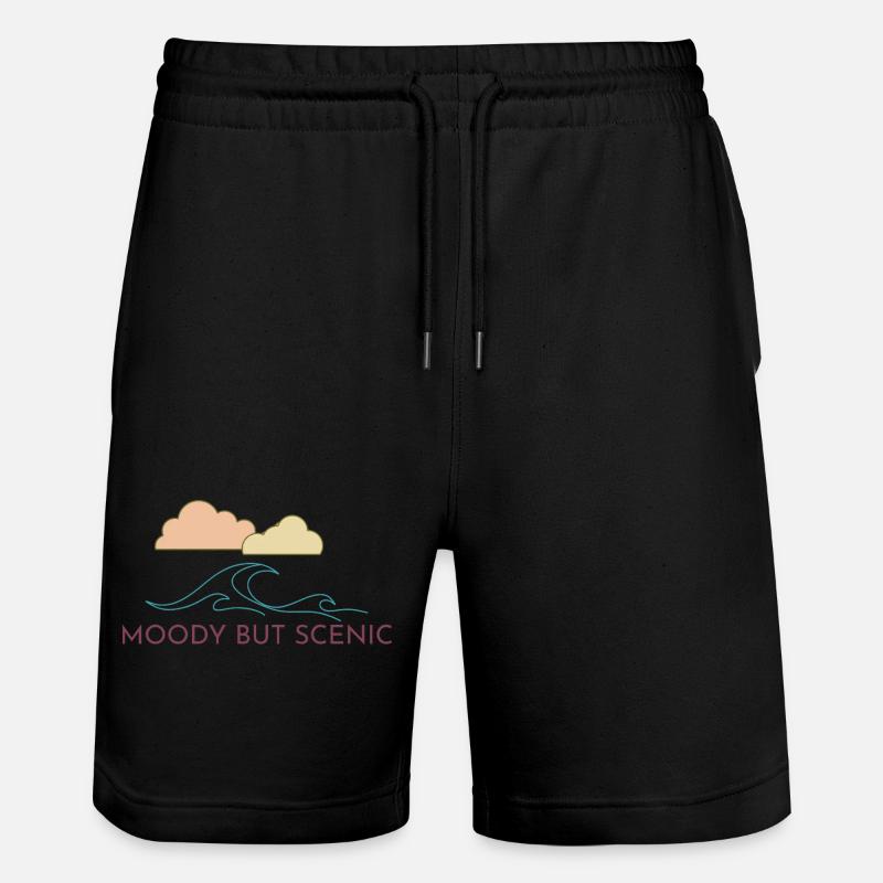Vagues orageuses maussades Nature Design - Short de jogging bio TRAINER Stanley/Stella unisexe - noir