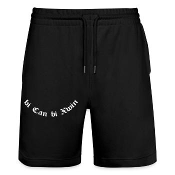 Kurdistan Kurds with black and white contrast - Stanley/Stella Trainer Unisex Organic Jogging Shorts - black - Front - Nik (191cm) & Marisol (170cm)