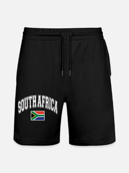 Drapeau de l'Afrique du Sud - Short de jogging bio TRAINER Stanley/Stella unisexe - noir