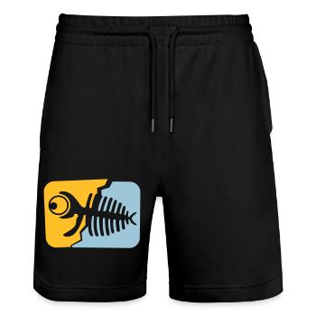 Fossile de poisson - Short de jogging bio TRAINER Stanley/Stella unisexe - noir - Devant - Nik (191cm) & Marisol (170cm)