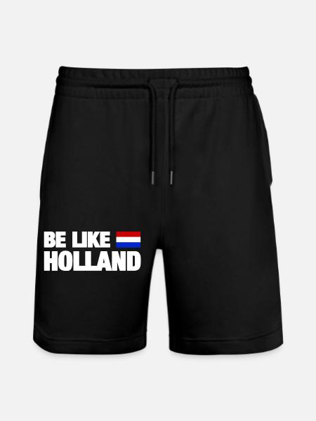 Holland Flag Design Motif - Stanley/Stella Trainer Unisex Organic Jogging Shorts - black