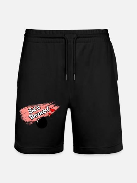 Sex Bomb - Stanley/Stella Trainer Unisex Organic Jogging Shorts - black