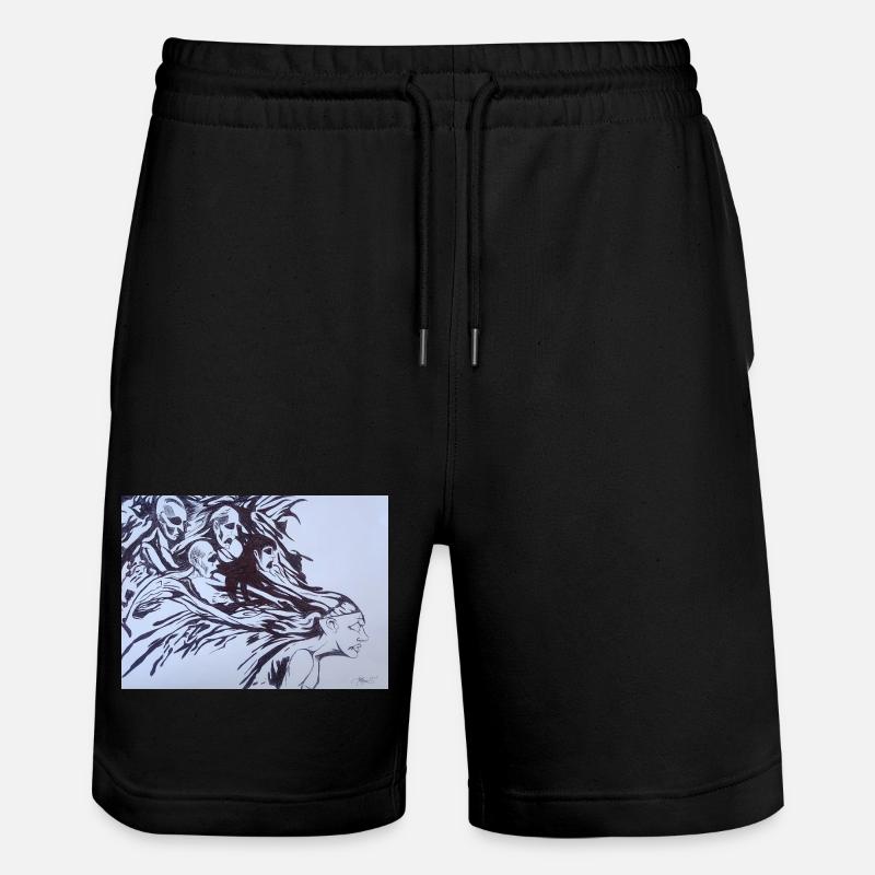 Zerrbilder - Stanley/Stella Unisex Bio Joggingshorts Trainer  - Schwarz