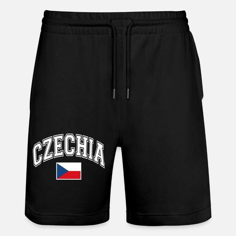 Drapeau de la République tchèque - Short de jogging bio TRAINER Stanley/Stella unisexe - noir