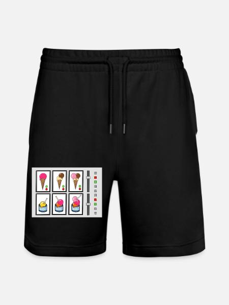 Eiscreme-Maschine - Stanley/Stella Trainer Unisex Organic Jogging Shorts - black