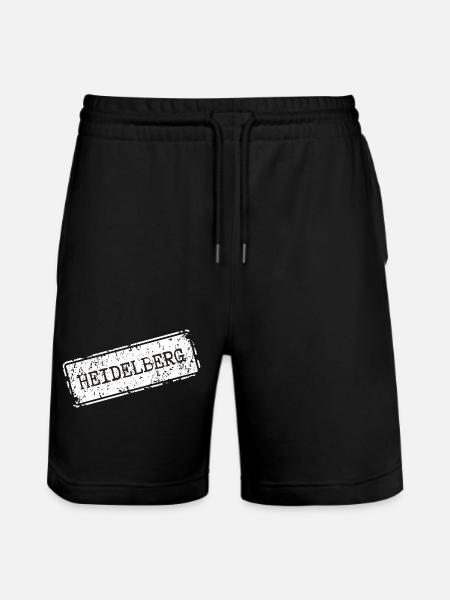 Heidelberg Cityscape Illustration - Stanley/Stella Trainer Unisex Organic Jogging Shorts - black