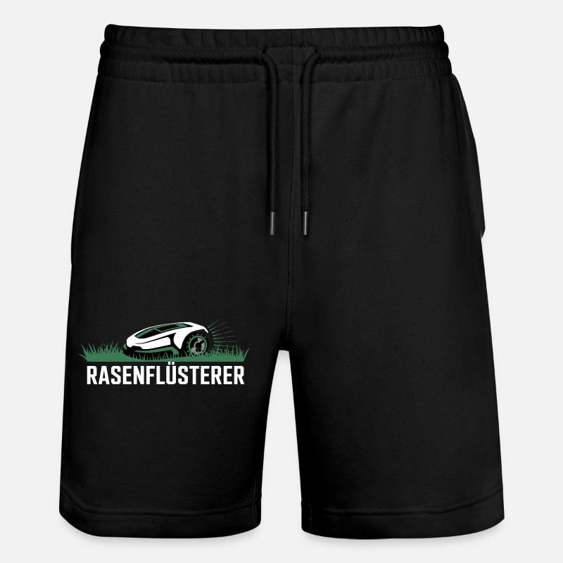 Rasenflüsterer Garten Rasenmäher Rasenflüsterer - Stanley/Stella Unisex Bio Joggingshorts Trainer  - Schwarz