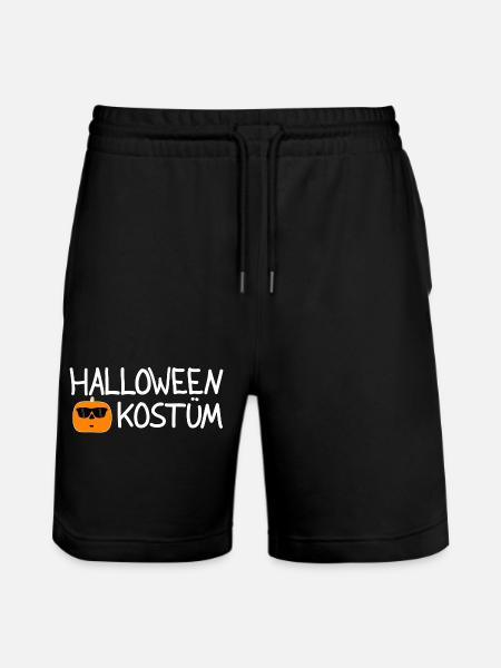Halloween Pumpkin Set Discreet - Stanley/Stella Trainer Unisex Organic Jogging Shorts - black