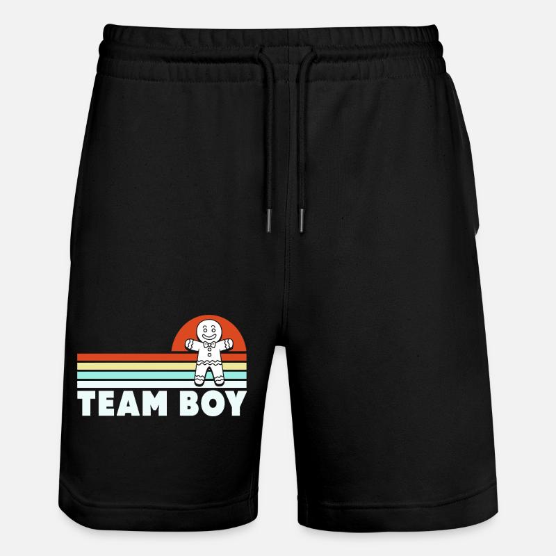 Team Boy Weihnachten - Stanley/Stella Unisex Bio Joggingshorts Trainer  - Schwarz
