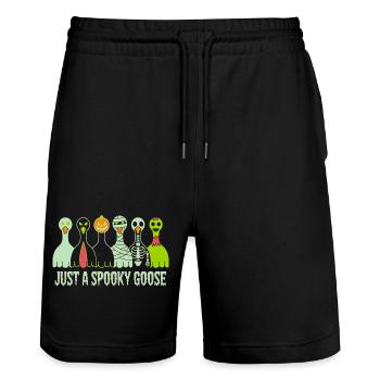 Nur eine gruselige Gans Halloween-Stimmung - Stanley/Stella Unisex Bio Joggingshorts Trainer  - Schwarz - Vorne - Nik (191cm) & Marisol (170cm)