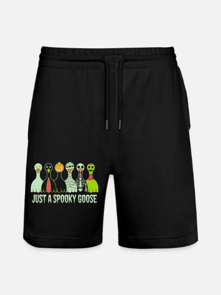 Just A Spooky Goose Halloween Vibes - Stanley/Stella Trainer Unisex Organic Jogging Shorts - black