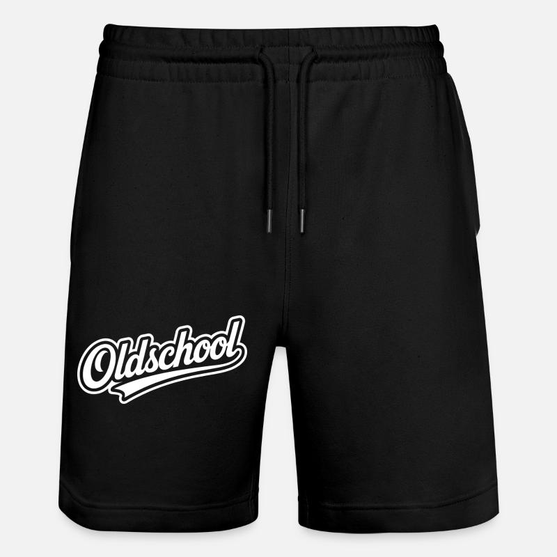 Oldschool Retro Typografie Design - Stanley/Stella Unisex Bio Joggingshorts Trainer - Schwarz