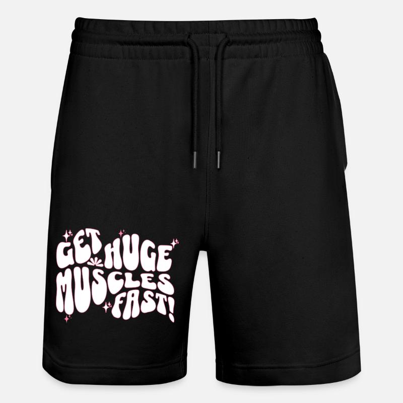 Big Muscles Fun Slogan Design - Short de jogging bio TRAINER Stanley/Stella unisexe - noir