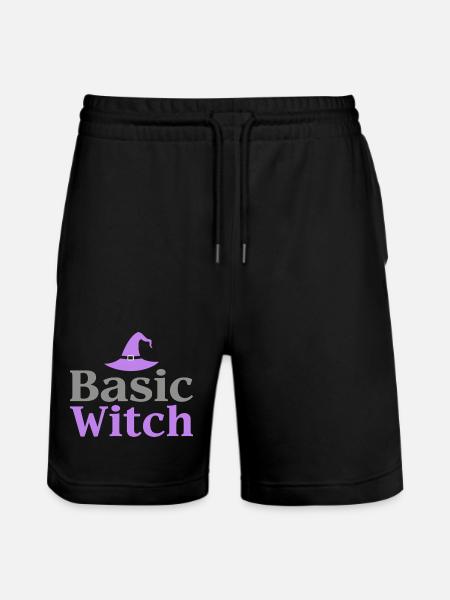 Basic Witch Halloween Saying Quote - Stanley/Stella Trainer Unisex Organic Jogging Shorts - black