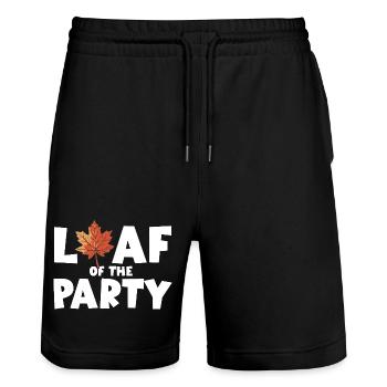 Blatt der Party Happy Fall Ernte Herbstblatt - Stanley/Stella Unisex Bio Joggingshorts Trainer  - Schwarz - Vorne - Nik (191cm) & Marisol (170cm)