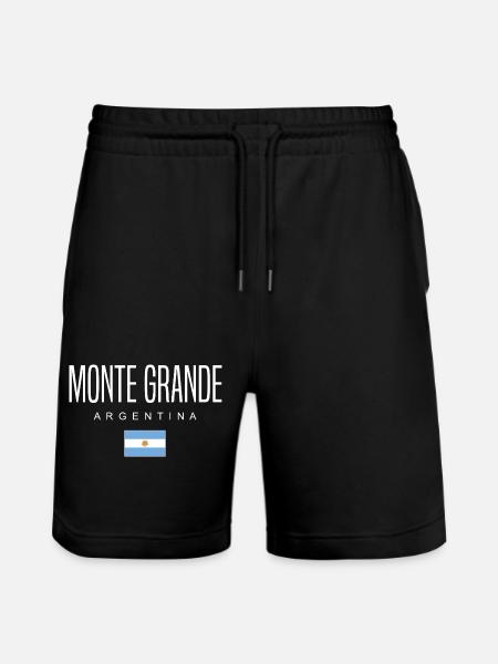 Monte Grande Argentina Argentinian - Stanley/Stella Trainer Unisex Organic Jogging Shorts - black