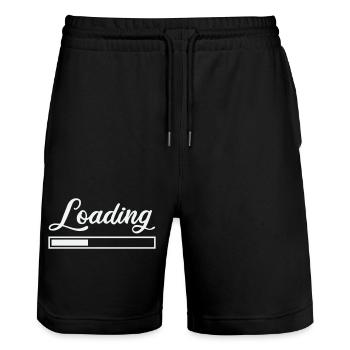 Chargement - Short de jogging bio TRAINER Stanley/Stella unisexe - noir - Devant - Nik (191cm) & Marisol (170cm)