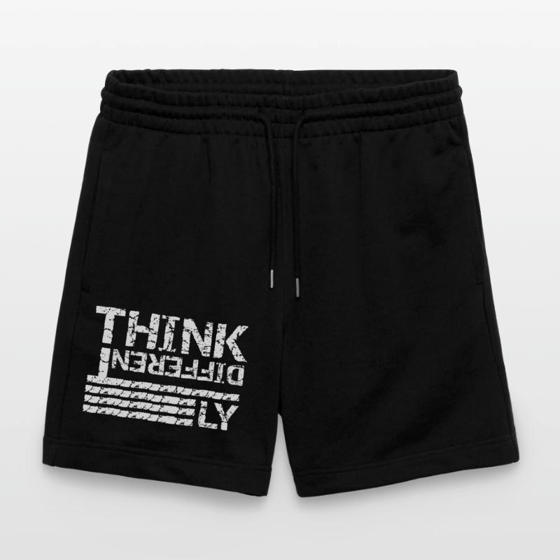 Think Differently – Grunge Typography Design Stanley/Stella Trainer Unisex Organic Jogging Shorts