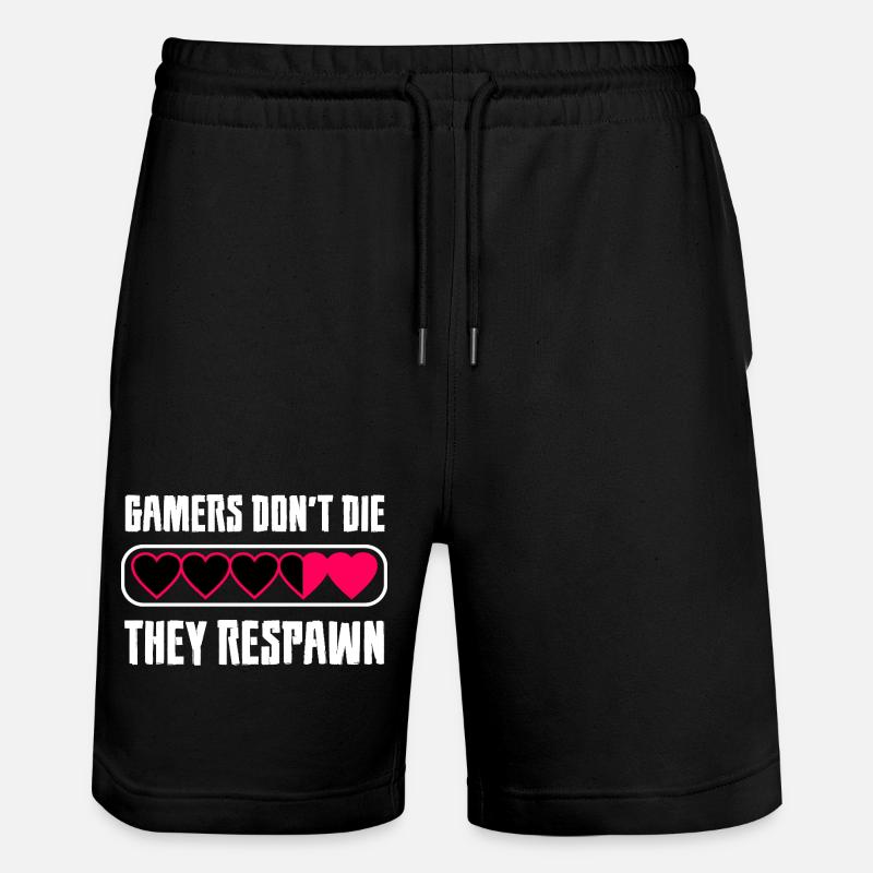 Message du cœur du joueur - Short de jogging bio TRAINER Stanley/Stella unisexe - noir