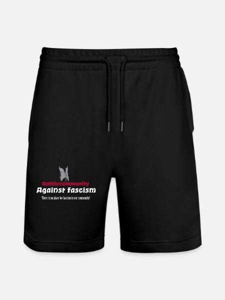 Againstfascism - Stanley/Stella Trainer Unisex Organic Jogging Shorts - black