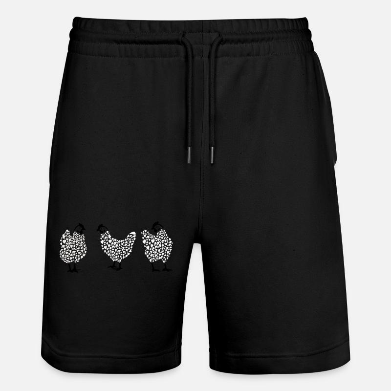 Huhn mit Herz - Stanley/Stella Unisex Bio Joggingshorts Trainer  - Schwarz